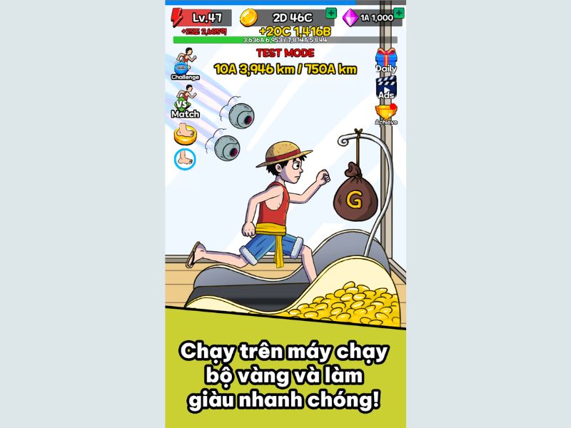 Tap Tap Run Máy chạy bộ vàng 