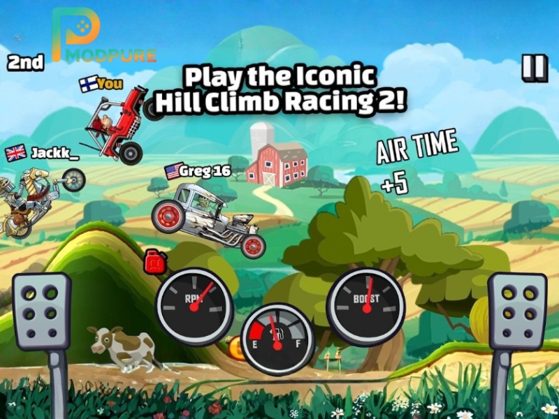 Hill Climb Racing 2 Cơ chế vật lý thực tế và lối chơi gây nghiện