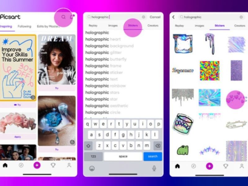 PicsArt các công cụ thông minh