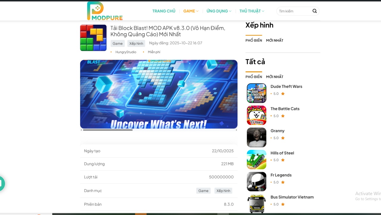 Tải Hack Block Blast tại MODPURE