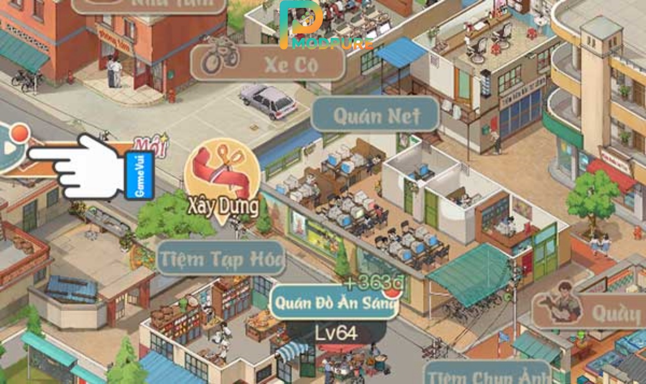 Hệ thống huyện thành đa rạng trong Tiệm Tạp Hóa Thời Gian MOD