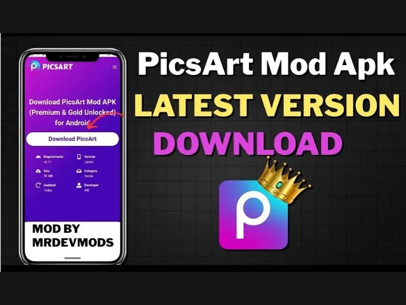 Tính Năng Mod Của PicsArt TheArtpics Mod APK