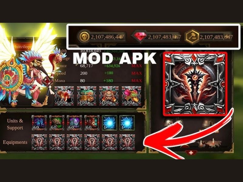 Tính Năng Vượt Trội Của Phiên Bản Hack Epic Heroes War 