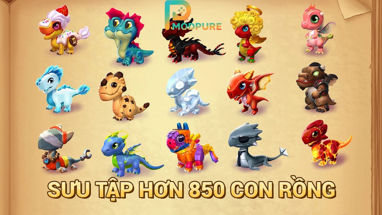Có hơn 600 loài rồng để thu thập 