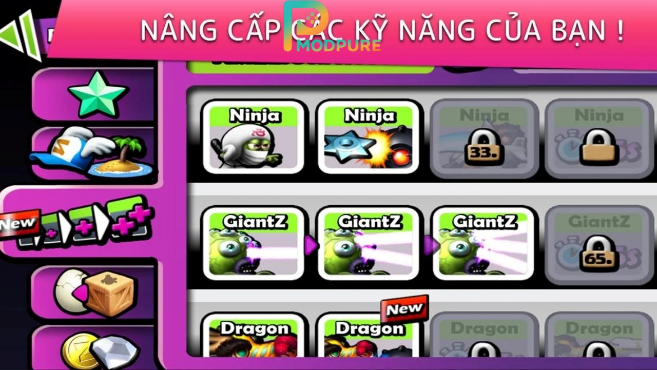 Nâng cấp kỹ năng theo chiến thuật