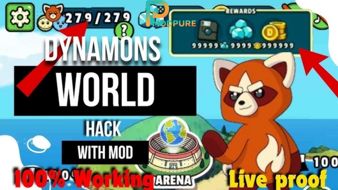 Tính Năng Mở Khóa Trong Dynamons World Hack