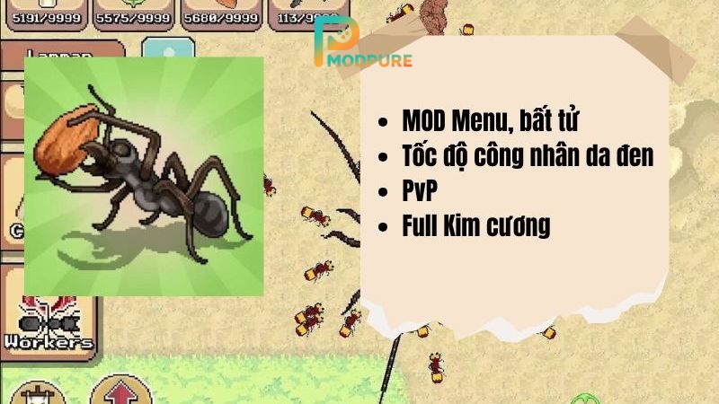 Tính Năng Hack Pocket Ants Giúp Người Chơi Làm Chủ Trò Chơi Dễ Dàng Hơn