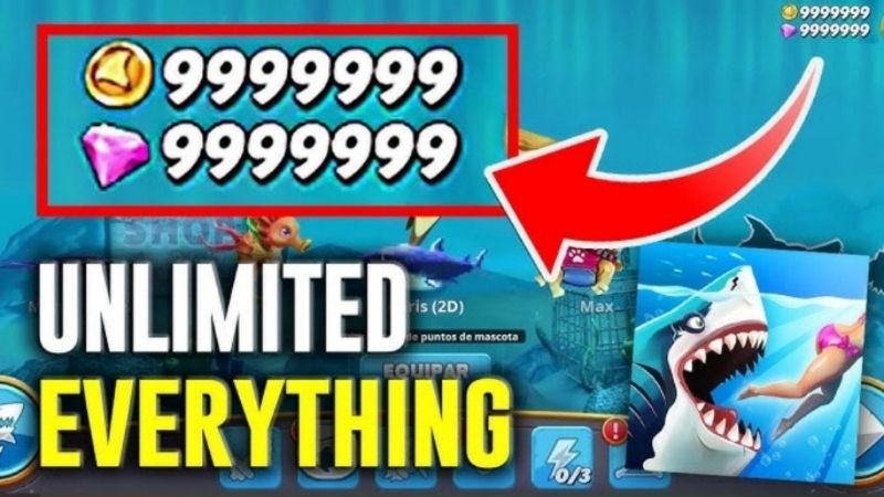 Một Số Tính Năng Nâng Cao Của Bản Hungry Shark World Hack Mới Nhất