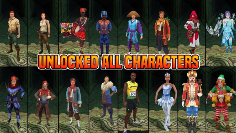 Hệ thống nh&acirc;n vật đa dạng trong Temple Run 2 Hack