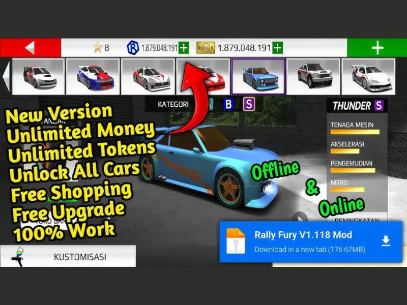 Các Tính Năng Mod Đột Phá Trong Bản Rally Fury Hack
