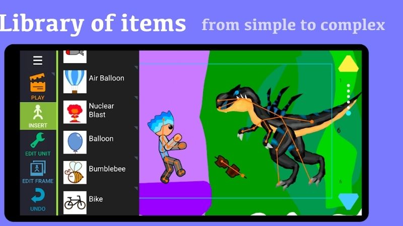 Bộ Công Cụ Thông Minh Kết Hợp Thư Viện Tài Nguyên Đa Dạng Trong Draw Cartoons 2 MOD APK
